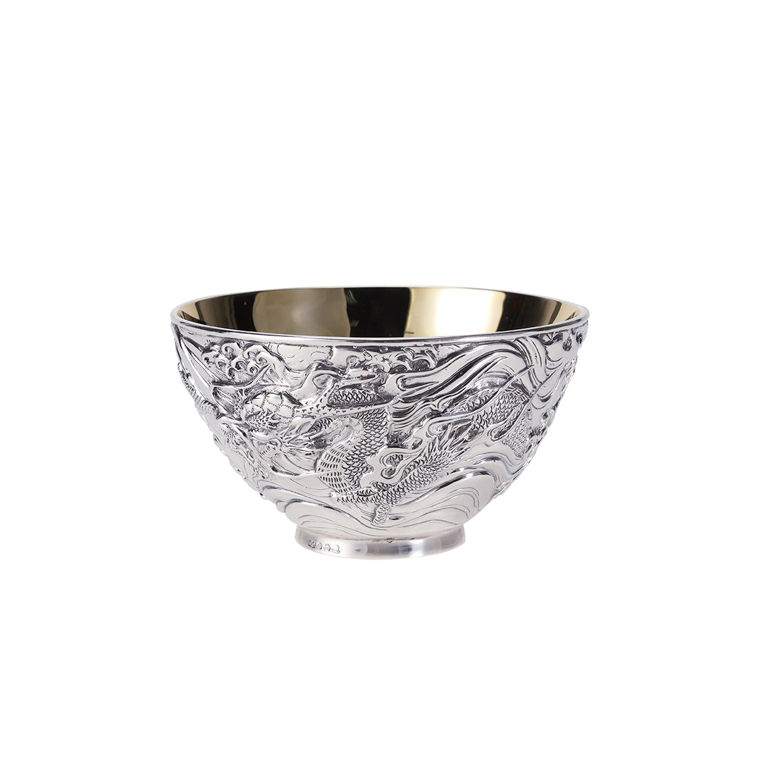 Dragon Bowl 4.2" (Parcel-gilt)