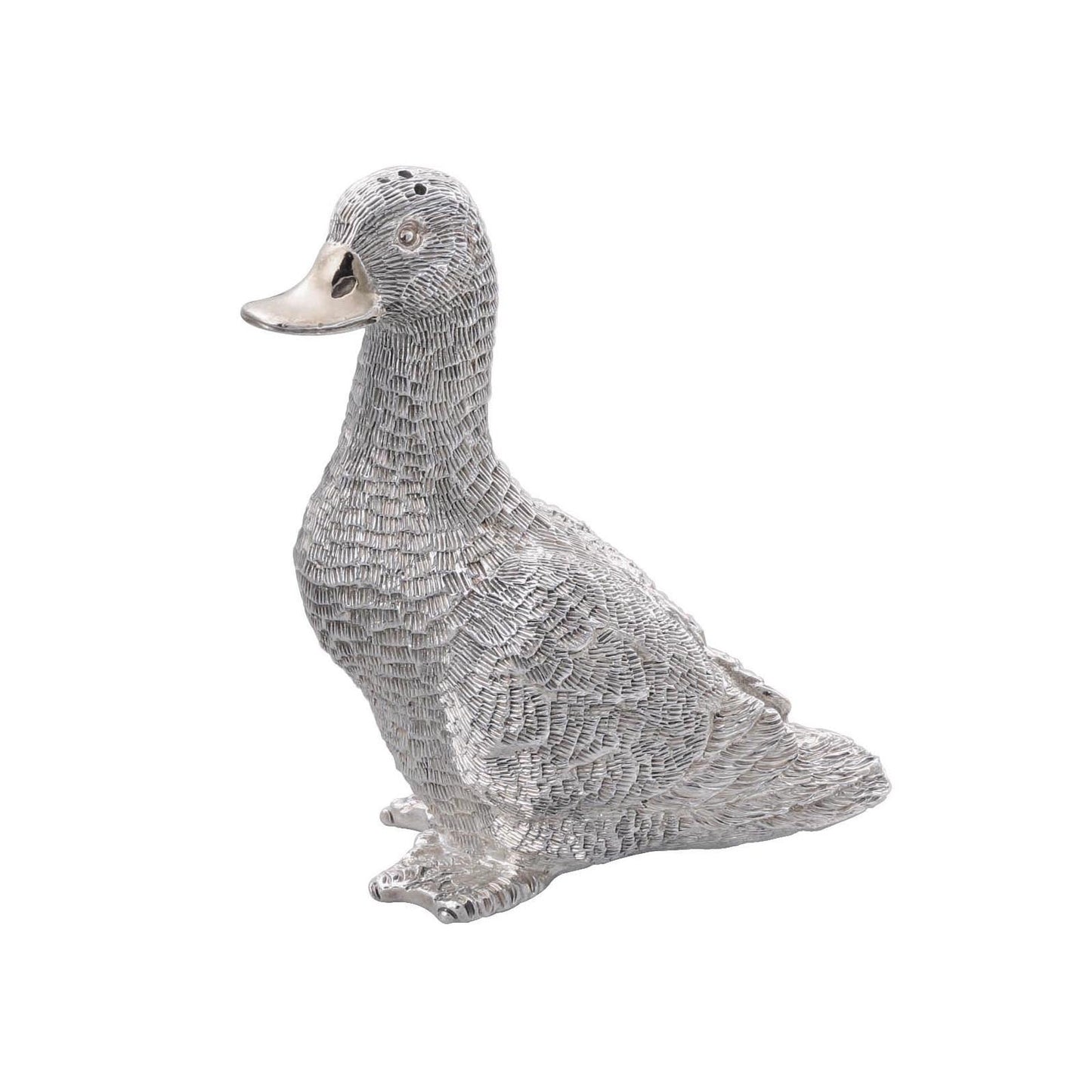 Condiment Pepper Shaker - Duck (Partial Gilt)