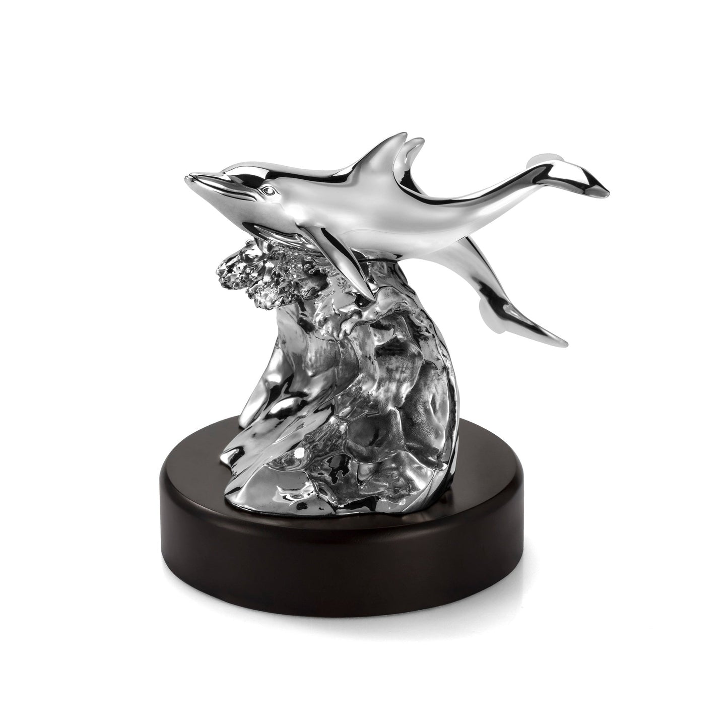 Dolphin Figurine With Wood Base